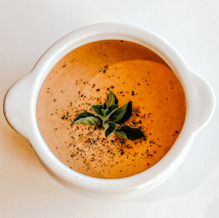 Potage d'Aubergines & Tomates Roties